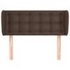 vidaXL Hoofdbord met randen 93x23x78/88 cm kunstleer bruin