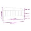 vidaXL Hoofdbord metaal zwart 160 cm