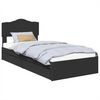 vidaXL Opslag bed met lade met opslag Zwart 100 x 200 cm Bewerkt hout