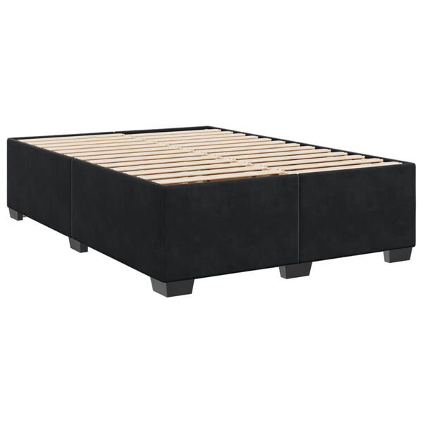 vidaXL Bedframe zonder matras 140x200 cm fluweel zwart
