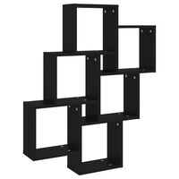 vidaXL Wandschap kubus 78x15x93 cm bewerkt hout zwart