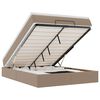 vidaXL Ottoman bed met matras 140x200cm kunstleer cappuccinokleurig