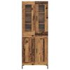 vidaXL Hoge kast 2 pcs Oudhout Bewerkt hout