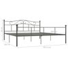 vidaXL Bedframe metaal grijs 180x200 cm
