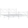 vidaXL Bedframe met hoofd- en voeteneinde metaal wit 193x203 cm