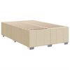 vidaXL Boxspring met matras stof cr&egrave;mekleurig 120x200 cm