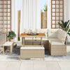 vidaXL Tuin Sofa Set met kussen met opslag 8 pcs Beige en Cr&egrave;me