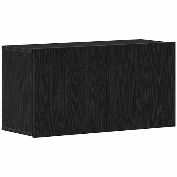 vidaXL Tv-meubel 80x30x41 cm bewerkt hout zwart eikenkleurig