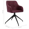 vidaXL Eetkamerstoelen draaibaar 6 st stof paars