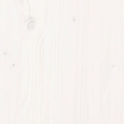 vidaXL Tuinbank met armleuning en kussen massief grenenhout wit