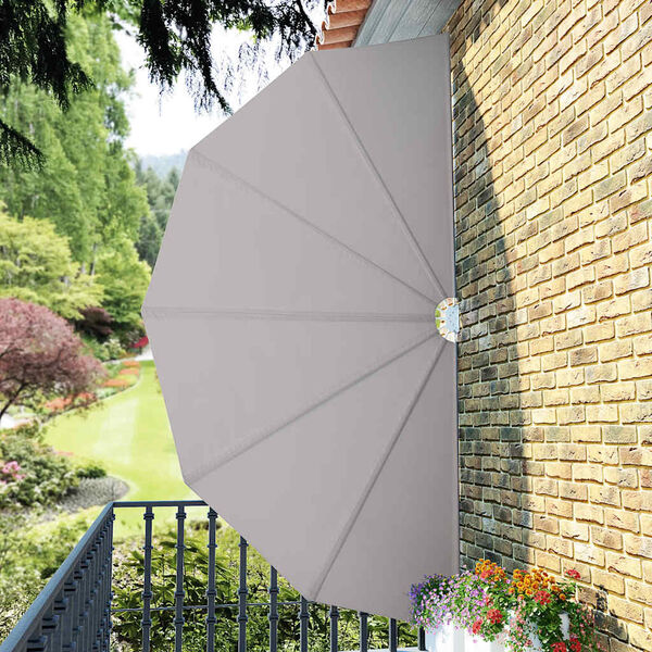 vidaXL Terrasscherm inklapbaar 200 cm cr&egrave;me