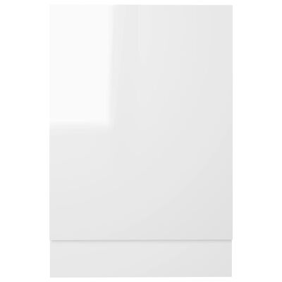 vidaXL Vaatwasserpaneel 45x3x67 cm spaanplaat hoogglans wit
