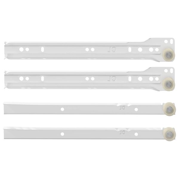 vidaXL Ladegeleider 87 pcs Wit Staal