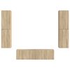 vidaXL Tv-meubelset 6 pcs Sonoma Eiken Bewerkt hout