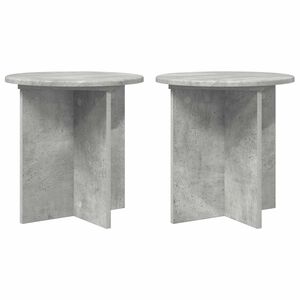 vidaXL Plantenstandaard 2 pcs Betongrijs 40 x 40 x 40 cm Bewerkt hout