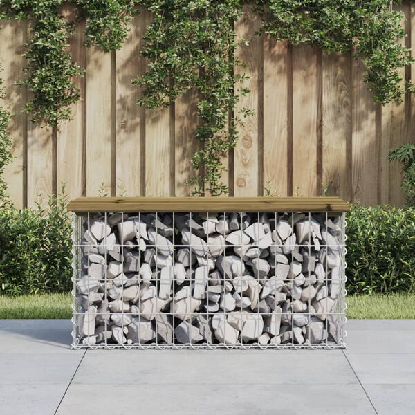 vidaXL Tuinbank schanskorfontwerp 83x31,5x42 cm ge&iuml;mpregneerd hout