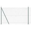 vidaXL Kettinghek met Betonnen Basis 1,5 x 25 m PVC-Coated Staal Groen