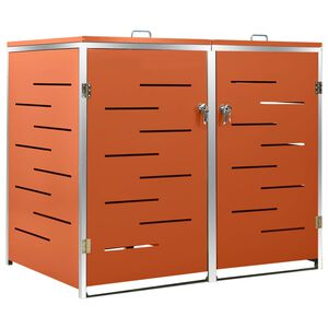 vidaXL Containerberging dubbel 138x77,5x112,5 cm roestvrij staal