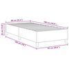 vidaXL Platform bedframe Donkergrijs 90 x 190 cm Stof