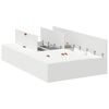 vidaXL Opbergbedframe met opslag Wit 120 x 190 cm Bewerkt hout
