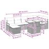 vidaXL Tuin Sofa Set met kussen met opslag 8 pcs Bruin Poly riet