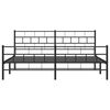 vidaXL Bedframe met hoofd- en voeteneinde metaal zwart 200x200 cm