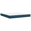 vidaXL Boxspring met matras fluweel blauw 180x200 cm