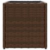 vidaXL Plantenbakken 2 st 36x30x32 cm poly rattan bruin