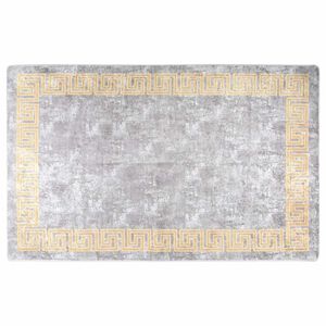 vidaXL Vloerkleed wasbaar 160x230 cm grijs