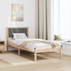 vidaXL Bedframe Donkergrijs 90 x 200 cm Massief grenenhout