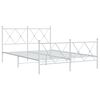 vidaXL Bedframe met hoofd- en voeteneinde metaal wit 140x200 cm