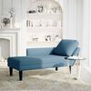 vidaXL Chaise longue met kussen en rechterarmleuning fluweel blauw