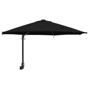 vidaXL Tuinparasol Zwart 248 x 248 x 148 cm Polyester en staal