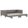vidaXL Slaapbank met onderschuifbed 100x200 cm stof taupe