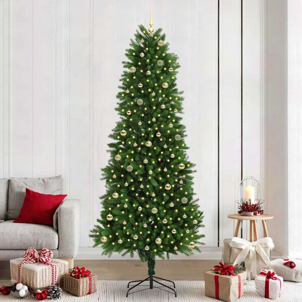 vidaXL Kerstboom met 300 LED met standaard Groen 240 cm PE