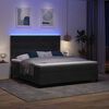 vidaXL LED Box Spring Bed met matras Zwart 180 x 200 cm Stof
