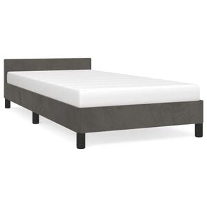 vidaXL Bedframe zonder matras 80x200 cm fluweel donkergrijs