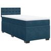 vidaXL Boxspring met matras fluweel donkerblauw 80x200 cm