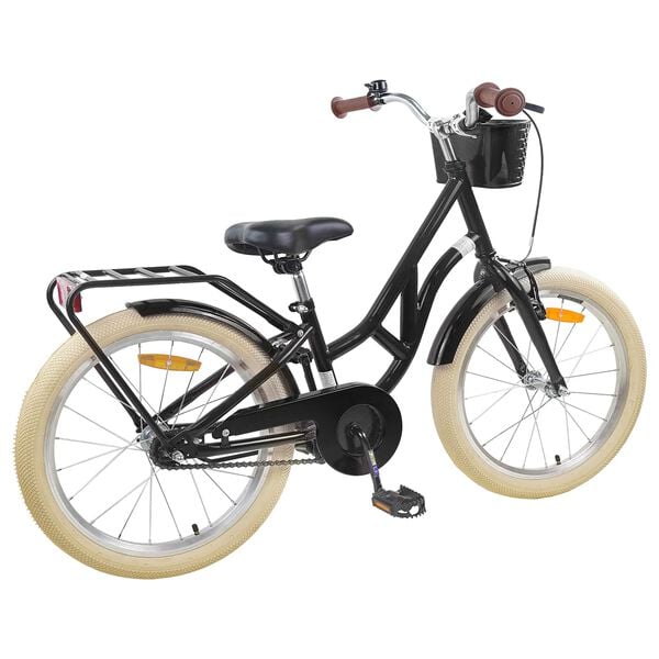 vidaXL Kinderfiets 20 Inch voor 6-11 jaar oud Zwart