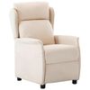 vidaXL Ligstoel Cr&egrave;me Polyester
