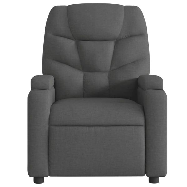 vidaXL Relaxfauteuil Donkergrijze Stof