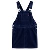vidaXL Kindertuinjurk 104 ribfluweel marineblauw