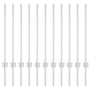 vidaXL Ingelaten hekpost 11 pcs Zilverkleurig 120 cm