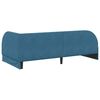 vidaXL Hoekbedframe met hoofdeinde Blauw 90 cm x 200 cm Stof
