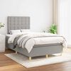 vidaXL Boxspring met matras stof lichtgrijs 120x190 cm