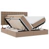 vidaXL Opbergbed met matras Cappuccino 200 x 200 cm Nep Leer