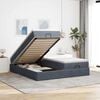 vidaXL Ottoman bed met matrassen 200x200cm fluweel donkergrijs