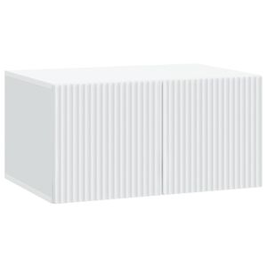 vidaXL Wandbeugel TV-kast Wit 59,5 x 41 x 30 cm Bewerkt hout