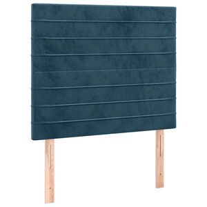 vidaXL Hoofdbord donkerblauw 80x5x118/128 cm fluweel