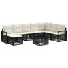 vidaXL Tuinbankenset 9 st Zwart poly rattan